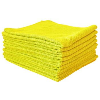 Microfibre cloths - Universal yellow 38x38cm - 10pcs